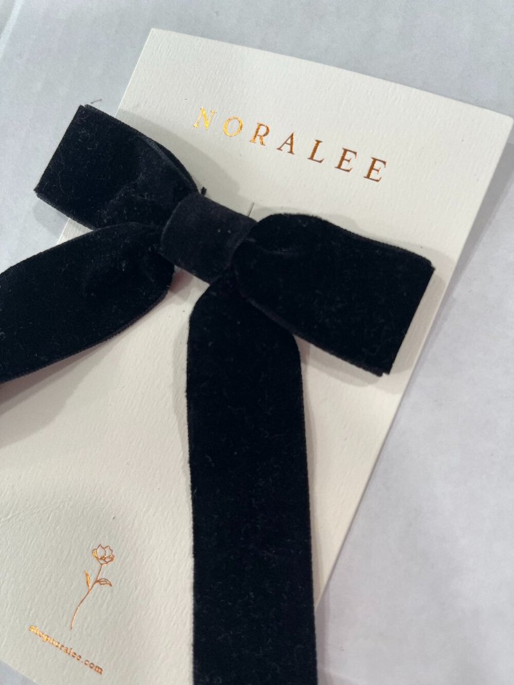 Girl - NWT - Noralee Black Velvet Bow